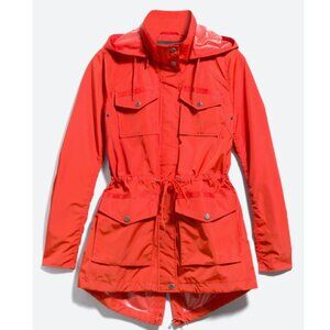 Marc New York Shilowe Cargo Rain Jacket Orange Red XL Women Coat Spring